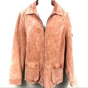 Eddie Bauer Seattle Suede Leather Jacket Pockets